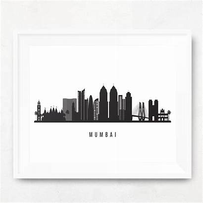 Mumbai Skyline India Wall Digital Printable