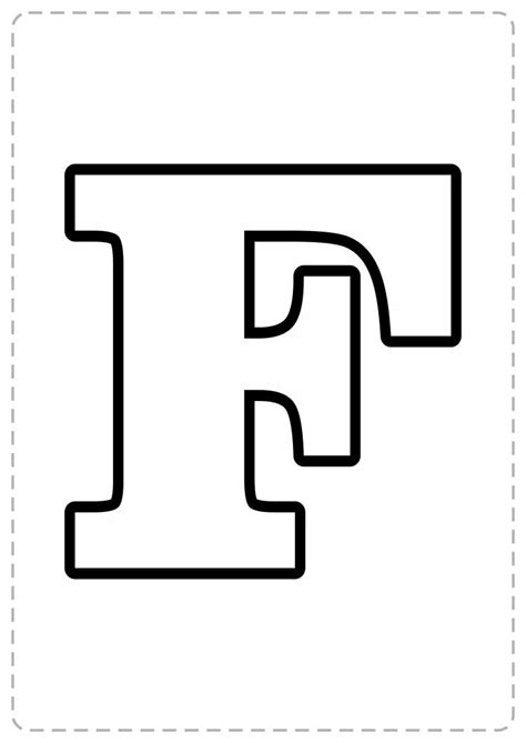 letra f para imprimir Letras do alfabeto para impressão Moldes de