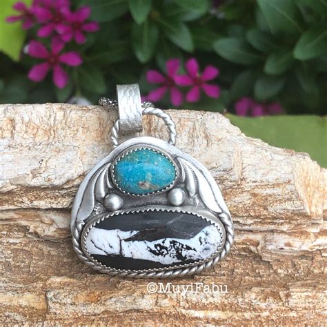 Free shipping on all orders $35+. White Buffalo Turquoise Sterling Silver Necklace Handmade ...