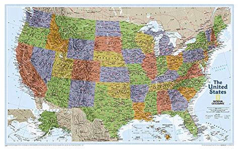 United States Explorer Laminated National Geographic Reference Map