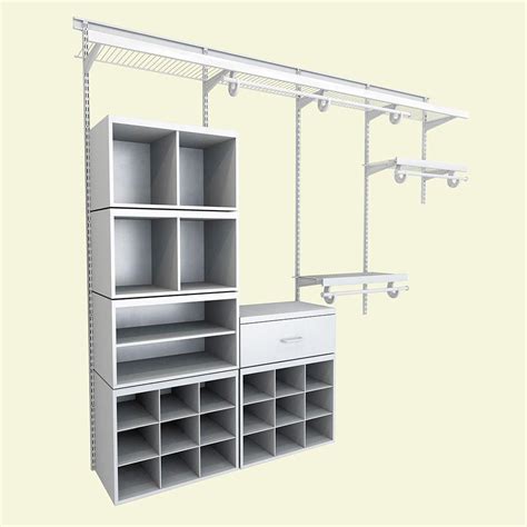 Storage cabinet closetmaid impressions garage storage cabinet closet maid wood closet system. ClosetMaid Elite 96 in. H x 96 in. W x 14.1 in. D 52-Piece ...
