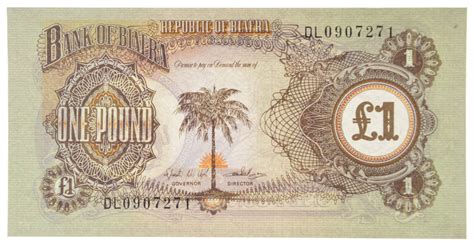 Republic Of Biafra Bank Of Biafra One Pound Note Property Room