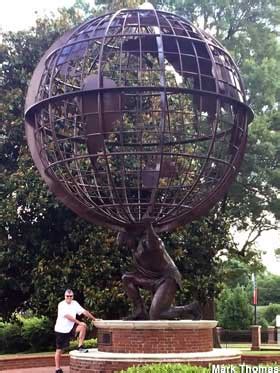 High Point, NC - Metal Atlas Holds Giant Globe