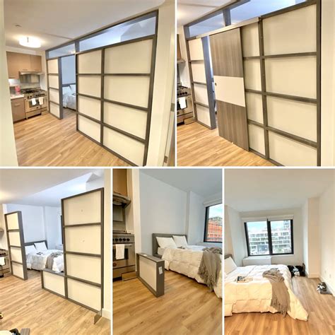 Mirror sliding door diy using walmart mirrors! Freestanding room divider with a sliding door | Temporary ...