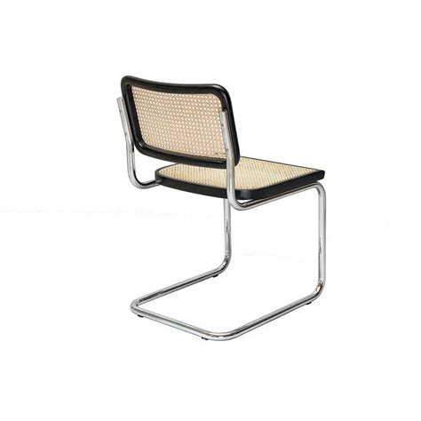 Set of 4 marcel breuer b5 dining chairs chrome leather bauhaus tecta thonet. Wooden Wicker Cesca Chair -Marcel Breuer chair replica