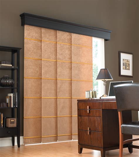 Fancy Brown Vertical Blinds For Patio Doors Canada With Dark Gray