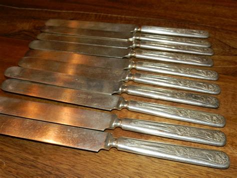 Vtg Wm A Rogers Sxr Bros Briar Rose Silver Plate 10pc Butter Knives