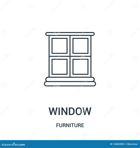 Window Icon Set Symbol In Outline Flat Style Windows Outline