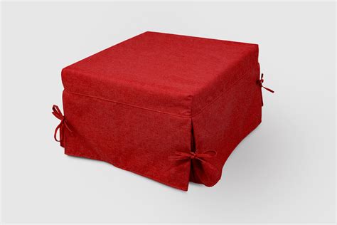 Pouf letto sfoderabile con contenitore o letto, compatto, elegante ed economico. Pouf letto materasso singolo rivestimento in tessuto sfoderabileModello Sofia Tessuto - Ponti ...