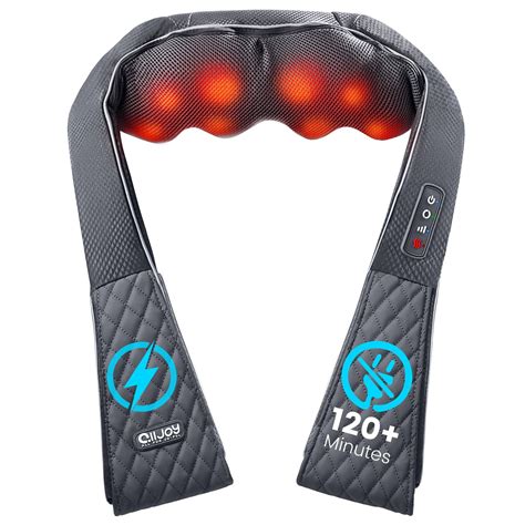 Alljoy Cordless Neck Massager With Heat Rechargeable Shiatsu Back Shoulder And Neck Massager