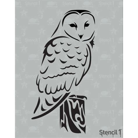 Barn Owl Stencil Owl Stencil Owl Silhouette Animal Stencil