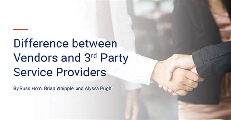 Click on the different category headings to find out more and change our default settings. Difference Between Vendors and 3rd Party Service Providers ...