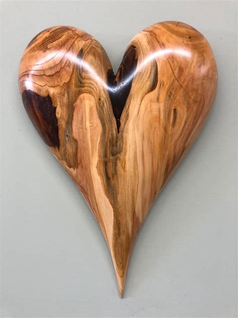 Wooden Heart Art Wall Wood Carving Perfect Wedding T Present