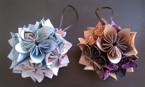 Nadias Diy Projects Diy Origami Ornaments Made From Magazine Paper
