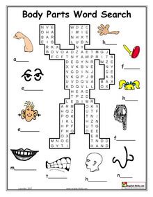Vowel and consonant numbers color animal shapes fruits vegetables body parts date and time solar system. Body Parts Word Search | pijeypehe