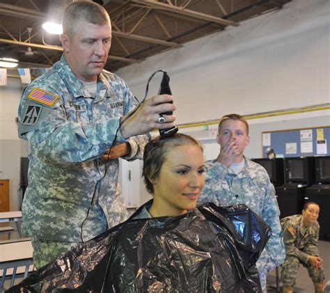 Combat Ptsd News Wounded Times Soldier Shaves Head To Support Comrade