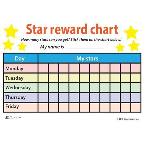 Behavior Chart Reward Chart Autism Visual Aid Behavior Token Positive