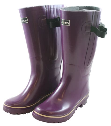 Jileon Extra Wide Calf Rubber Rain Boots For Women Widest Fit Boots In