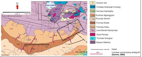 Gambar Peta Geologi Pegunungan Baturagung Dan Perbukitan Jiwo Download Scientific Diagram
