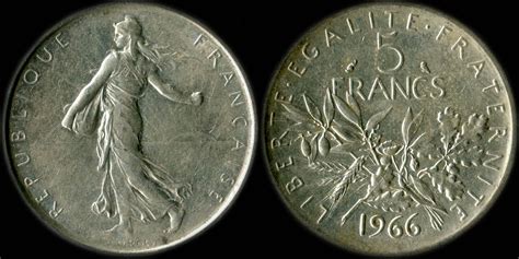 5 francs 1966 Semeuse argent