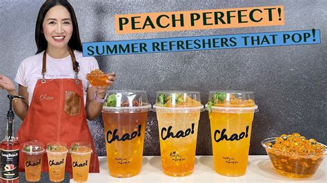 Peach Perfect Peach Passion Fruit Popping Boba Perfect For Hot Summer Days Youtube
