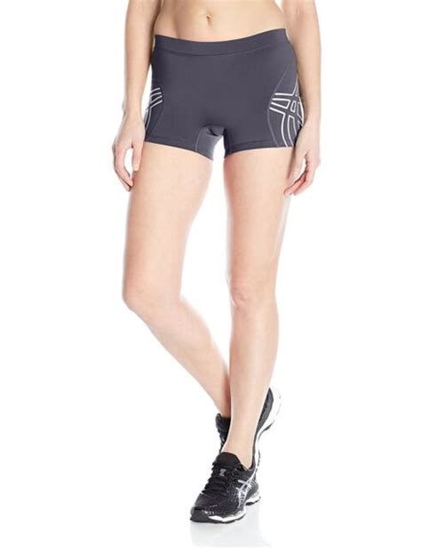 New Asics Womens Team Performance Volleyball Shorts Steel Grey Large