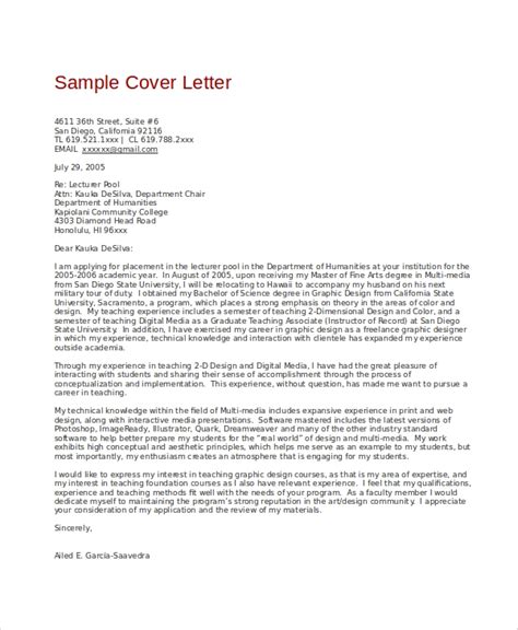 Normally, a cover letter should only be limited to a single page, about three to four paragraphs. FREE 7+ Sample Graphic Design Cover Letter Templates in MS ...