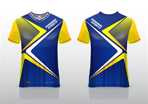 Sports Jersey Design Template Front And Back View Vector Art At Vecteezy