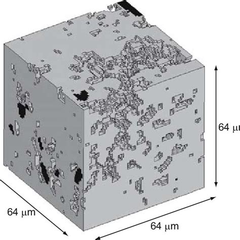 1 Representative volume element of cement paste obtained from a