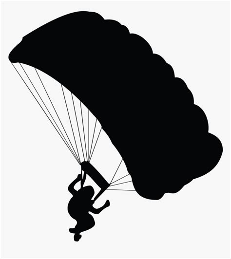 Transparent Parachutist Clipart Sky Diving Silhouette Png Png