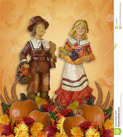 Thanksgiving Background Pilgrims Royalty Free Stock Image