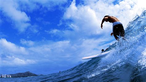 1920x1080 1920x1080 Wave Guy Surfing Clouds Spray Sea