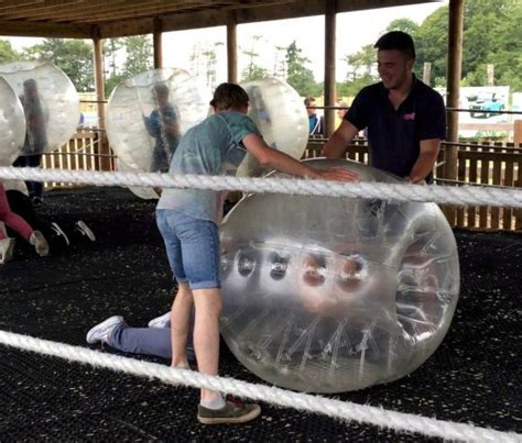 man in zorb ball struggles to get to his feet for ten minutes after knockdown metro news