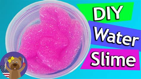 Homemade Water Slime Glitter Glue Slime With Water Diy Experiment