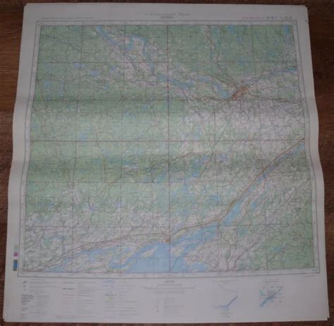 Authentic Soviet Ussr Top Secret Military Topographic Map Ottawa Canada
