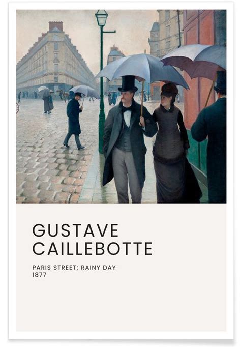 caillebotte paris street rainy day 1877 poster juniqe