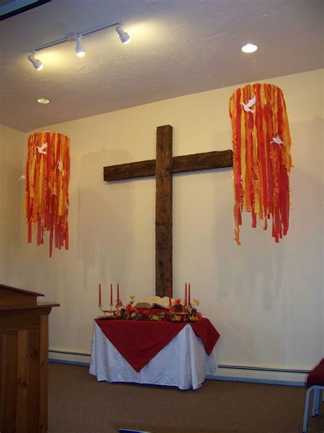Pentecost Display On Altar Pentecost Altar Holi