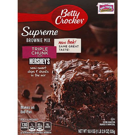 Betty Crocker® Delights Brownie Mix Supreme Triple Chunk 189 Oz Box