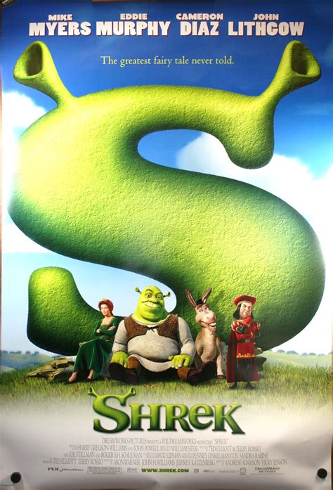 Shrek 1 Sheet Movie Poster Original Vintage Movie Posters