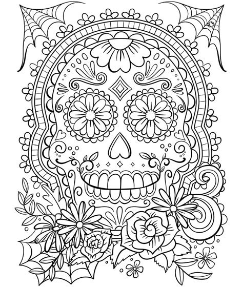 Coloring Book Crayola Art With Edge Sugar Skulls Colored - Mariiana-blog