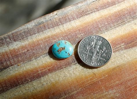 Natural Round Blue Stone Mountain Turquoise Cabochon 8 For 24 Carats