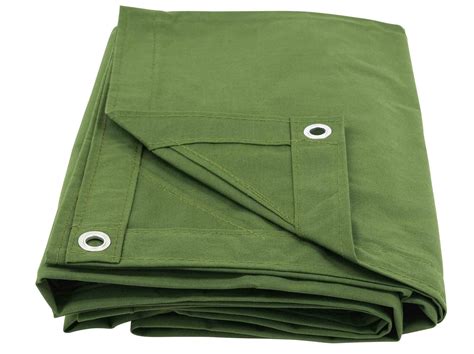 8 X 10 Heavy Duty Green Canvas Tarp For Sale Mytee Products