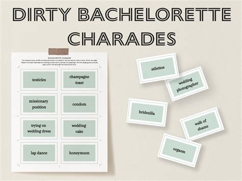 Dirty Charades Words