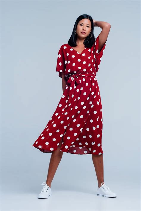 red dress with polka dots red dress red polka dot dress polka dots fashion