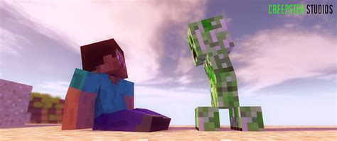 Steve And Creeper What Are They Doing Wallpapers And Art Mine