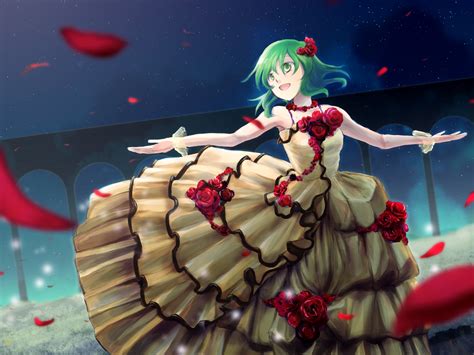 Wallpaper Illustration Anime Dress Vocaloid Petals Joy Girl