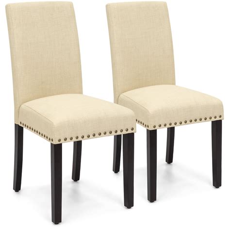 Best Choice Products Set Of 2 Upholstered Fabric High Back Parsons