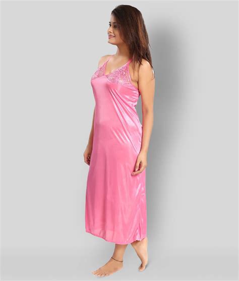 Buy Romaisa Pink Satin Womens Nightwear Nighty And Night Gowns Online At Best Price In India