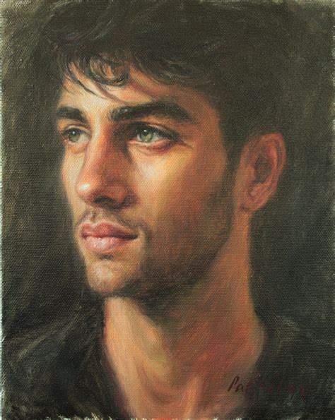 Male Portrait Portrait Drawing Portrait Painting Oil Pastels Painting Canvas Painting