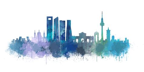 Things to do near city madrid. Madrid City Skyline V3 Large UHD 2m | Custom-Designed ...